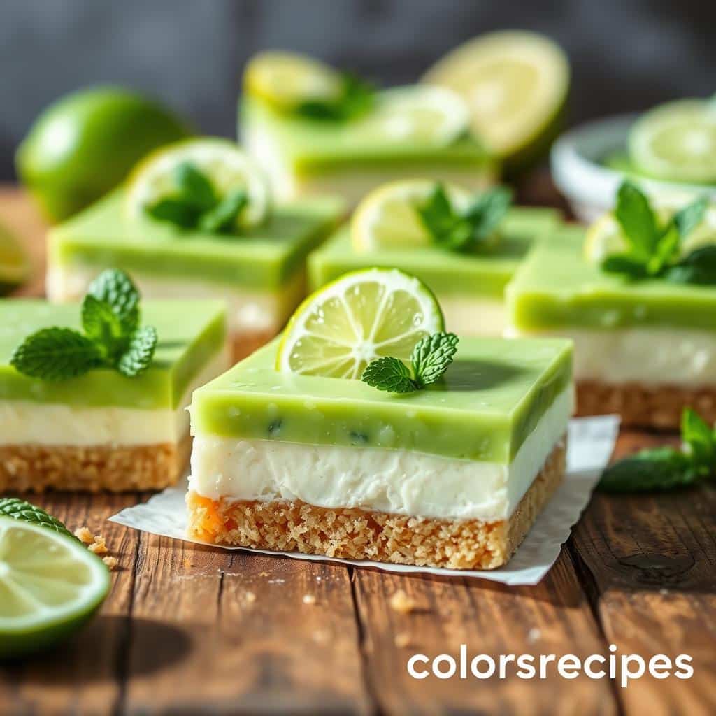 "Easy Key Lime Pie Bars with a creamy filling and graham cracker crust – No-Bake Summer Dessert Recipe"