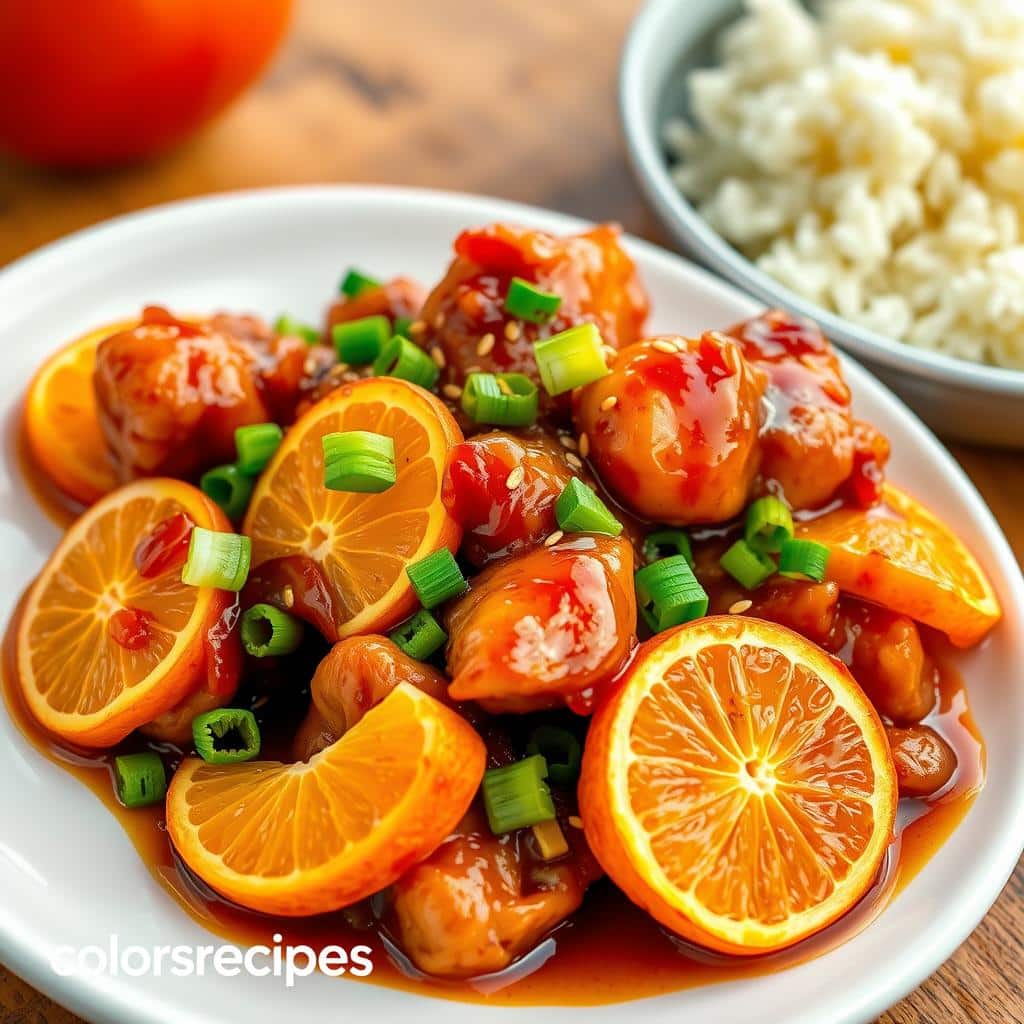 is orange chicken in caramalized sugar