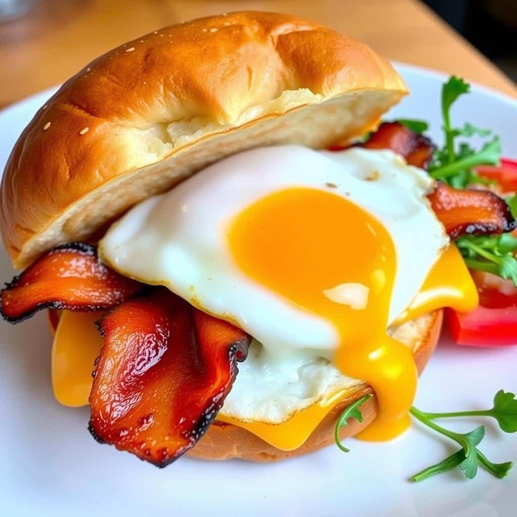 Bacon, Egg, and Cheese Breakfast Sandwich