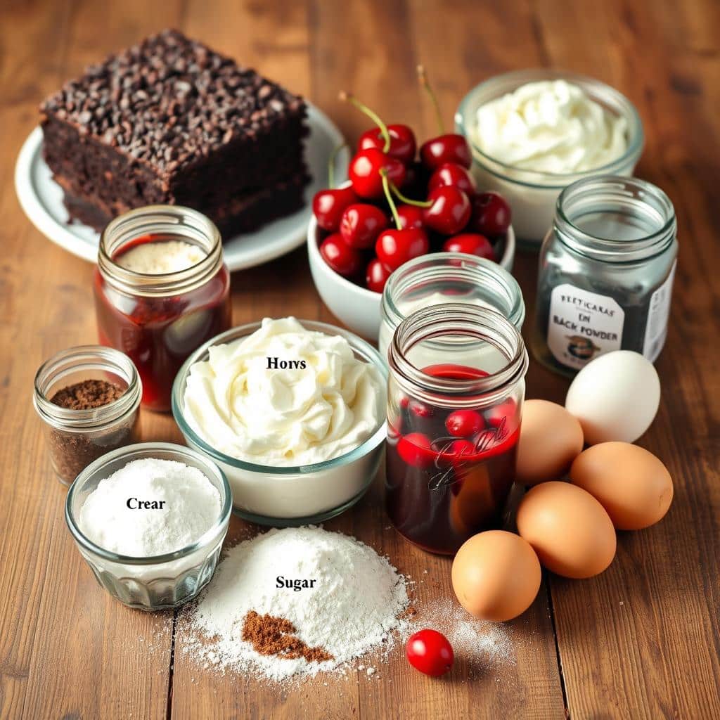 Black Forest Cake Ingredients