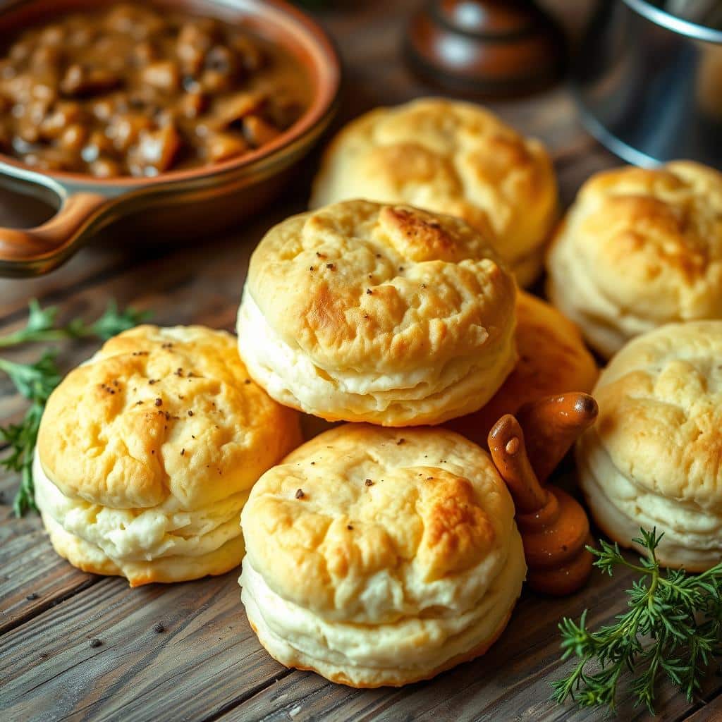 Buttermilk Biscuits with Sausage Gravy