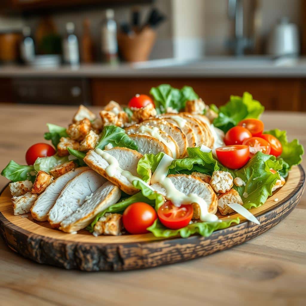 Chicken Caesar Salad Components