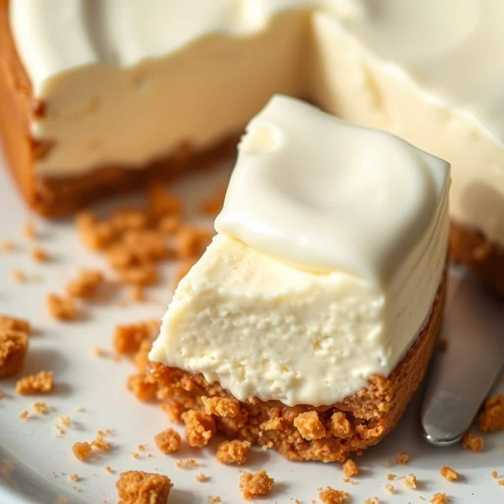 Cream cheese and graham cracker crust