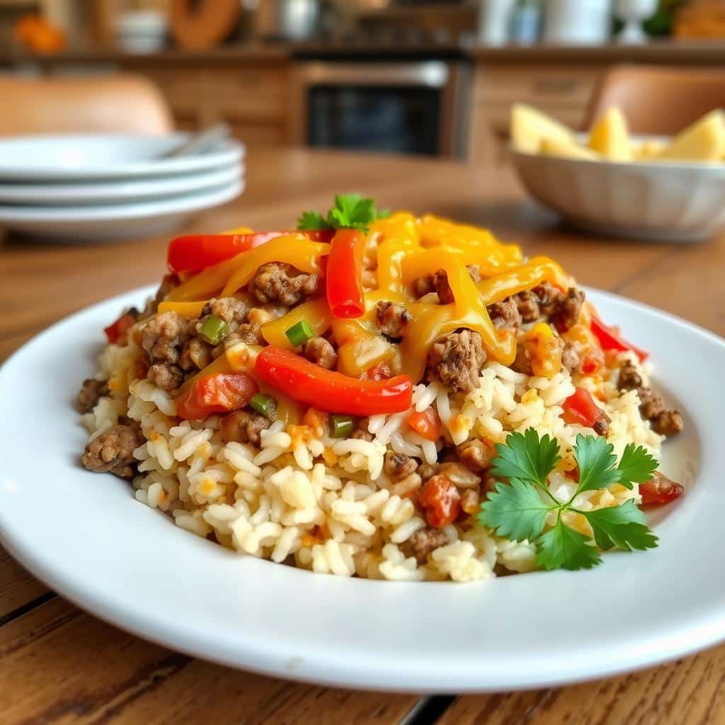 Easy Hamburger Rice Casserole