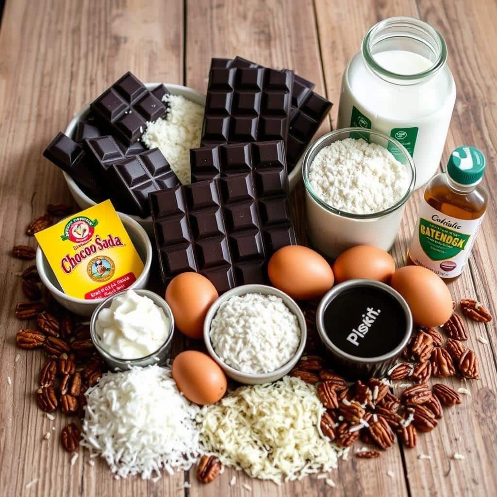 German chocolate cake ingredients