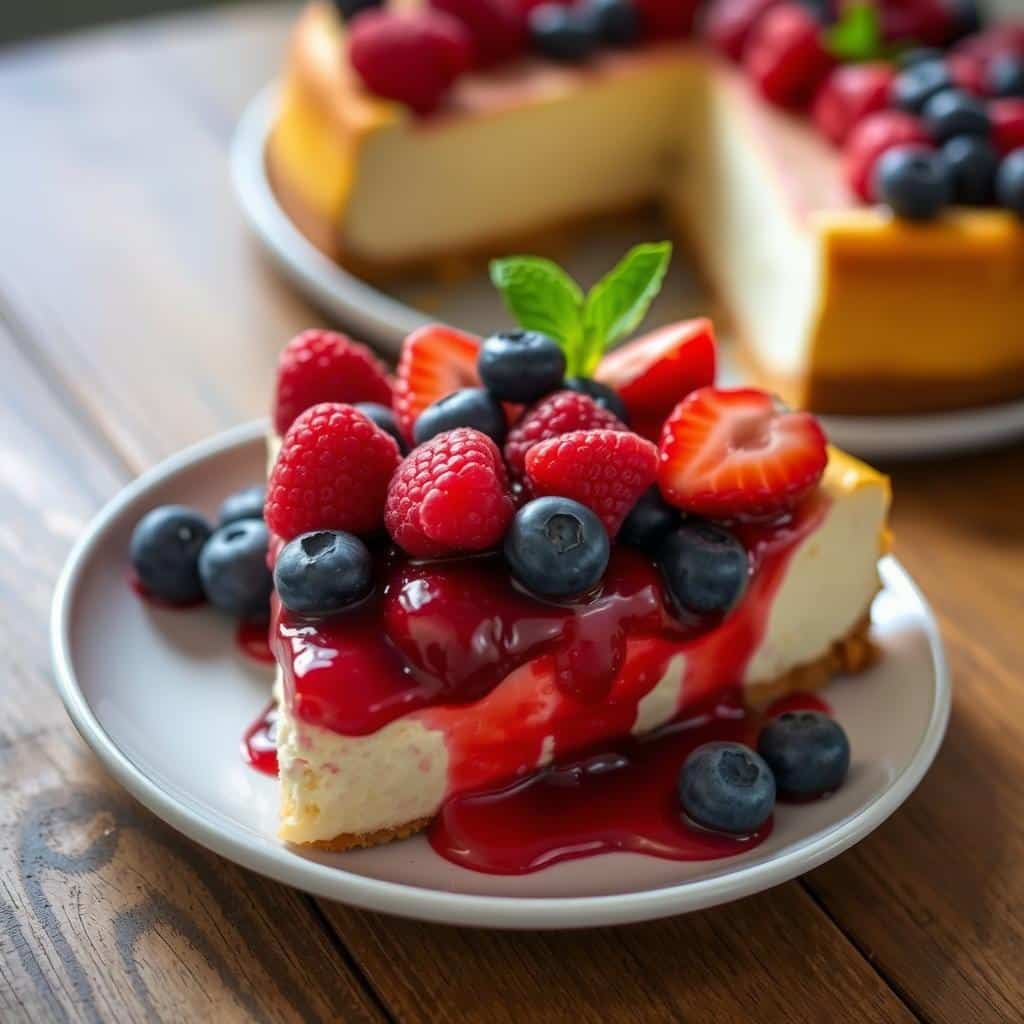 New York Cheesecake with Fresh Berries