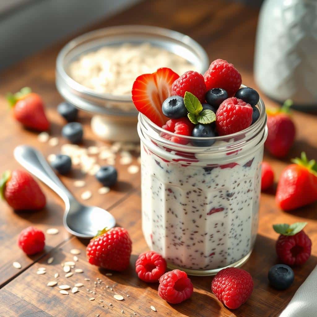 Overnight Oats with Fresh Berries