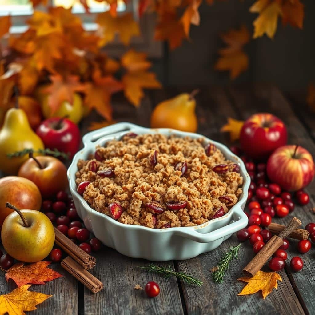 Pear, Apple & Cranberry Crisp