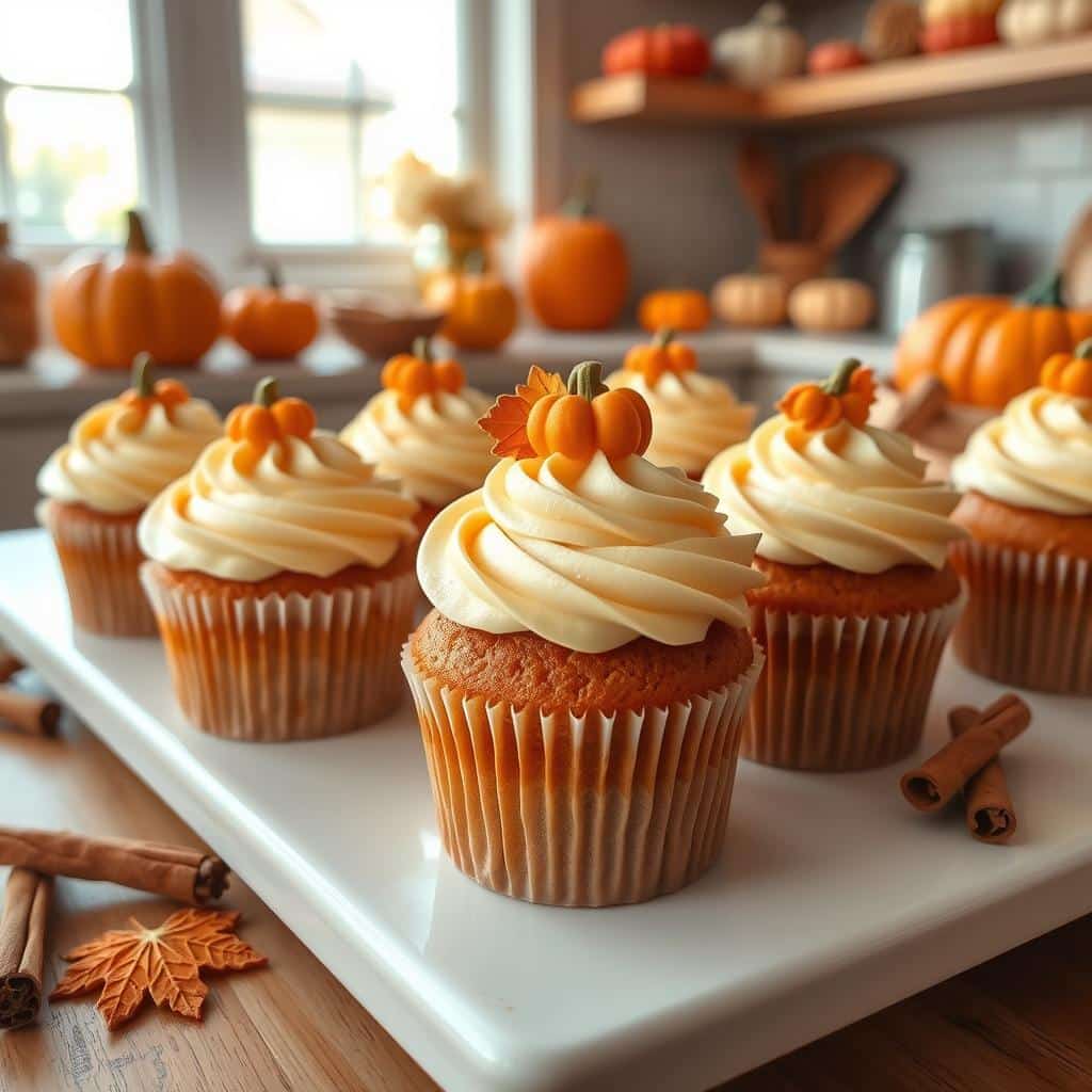 Pumpkin Spice Cupcakes with Buttercream