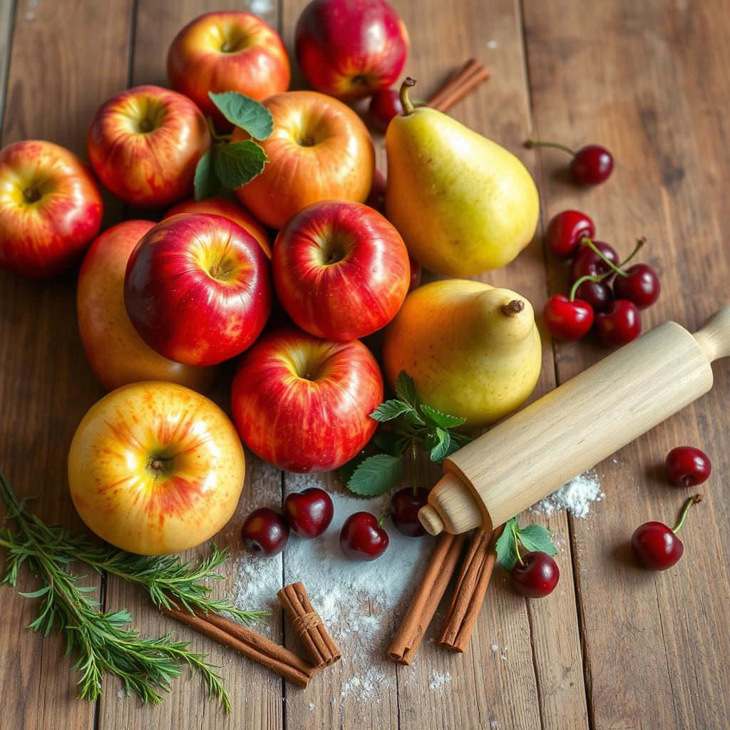 Seasonal ingredients for fruit pies