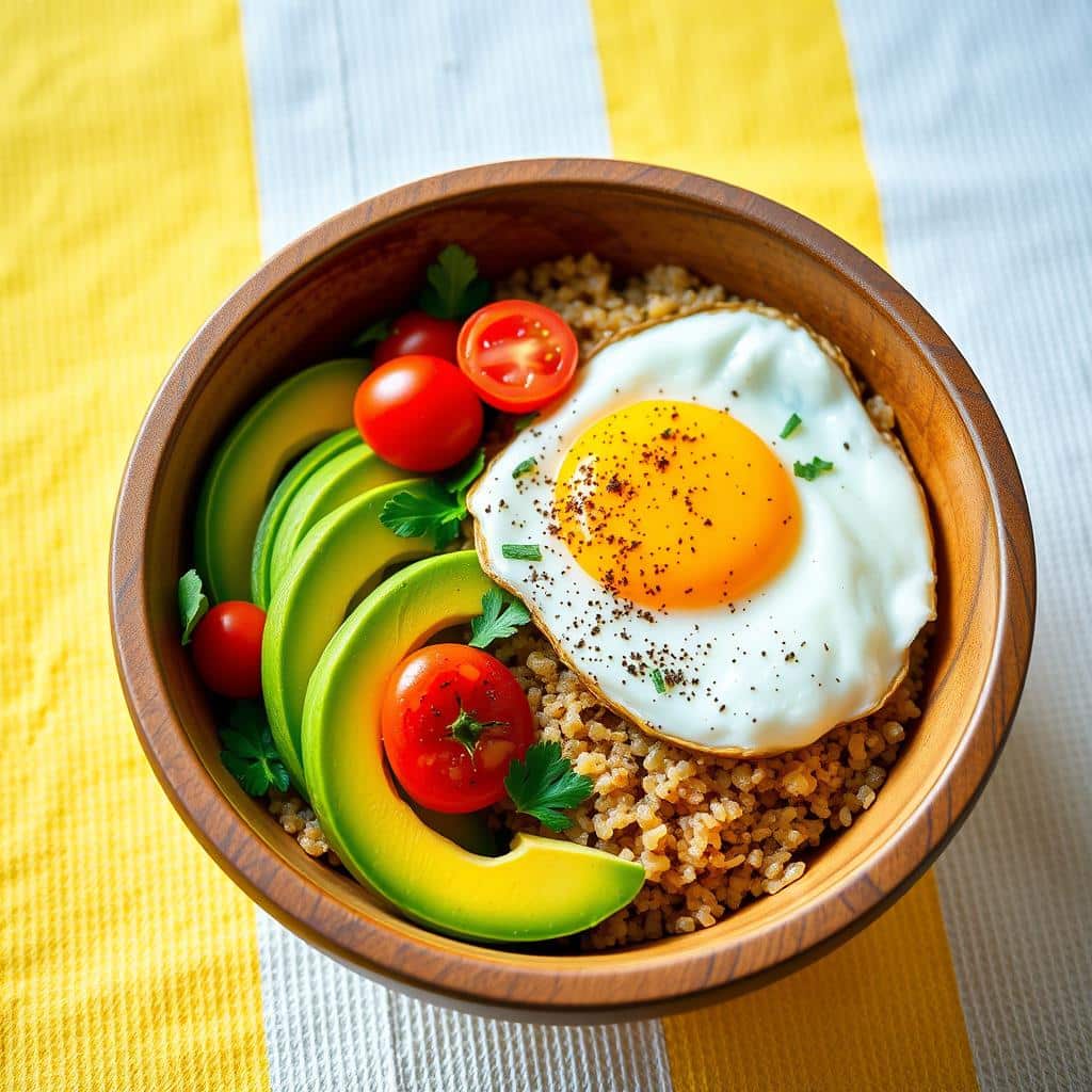 avocado and egg breakfast bowl