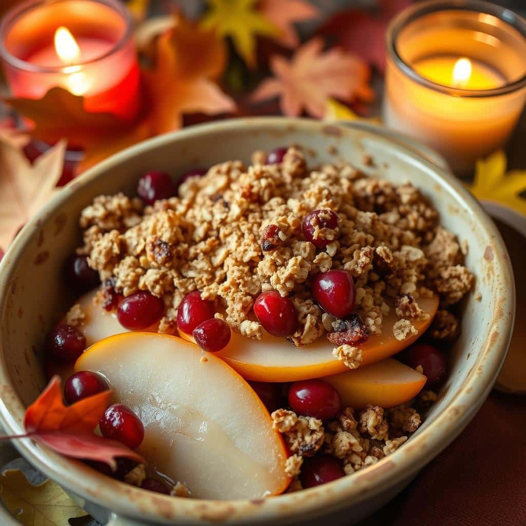 baked fruit crumble