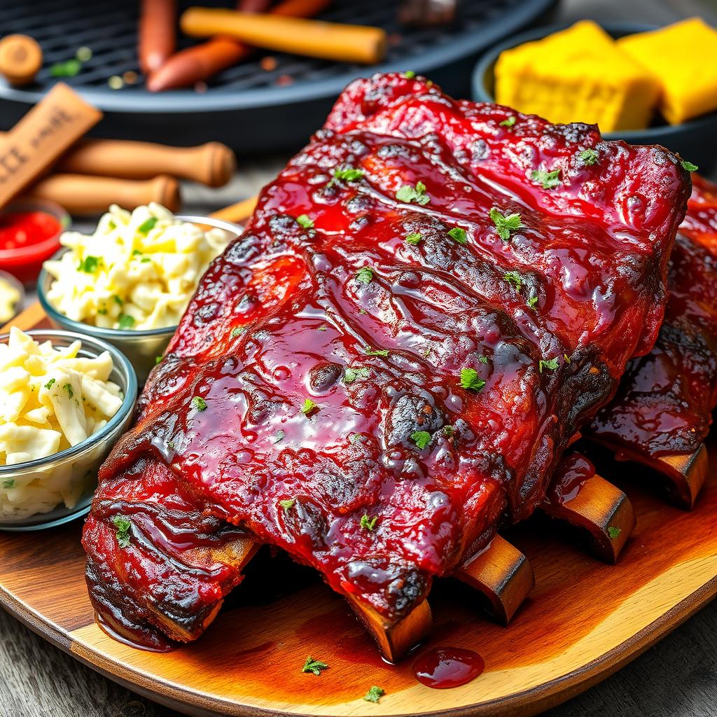 Juicy, tender beef back ribs grilled to perfection, showcasing the perfect balance of smoky flavor and fall-off-the-bone tenderness