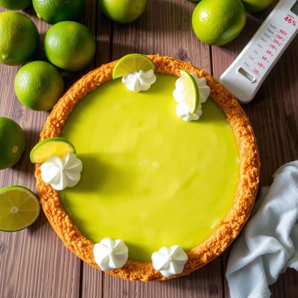 Delicious slice of key lime pie with a graham cracker crust, highlighting 5 key lime pie calories facts and tips for healthier choices