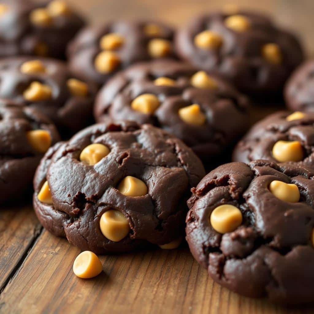 "10 irresistible chewy chocolate peanut butter chip cookies fresh from the oven"