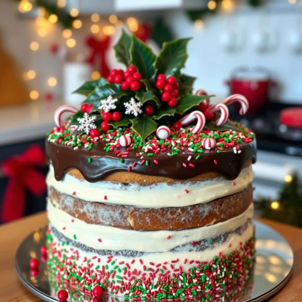 christmas cake decorating