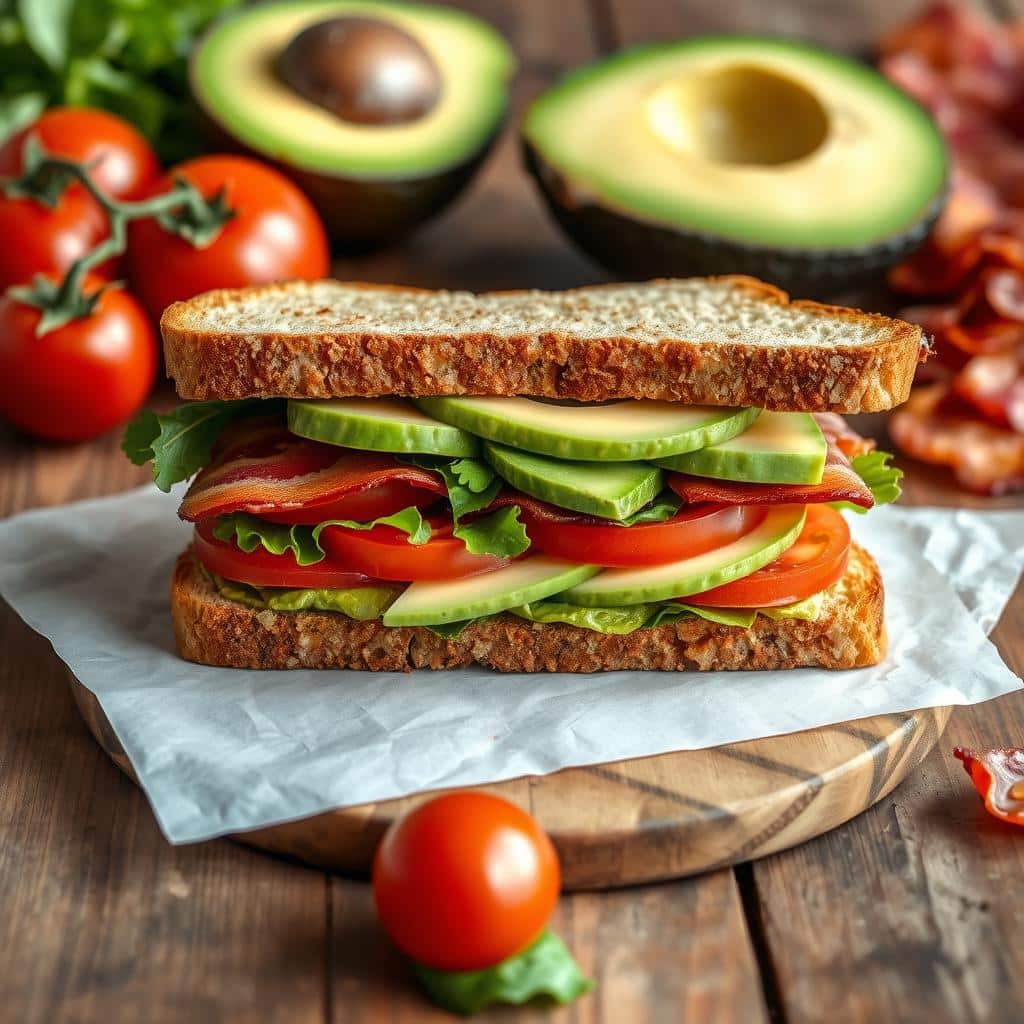 classic blt sandwich with avocado