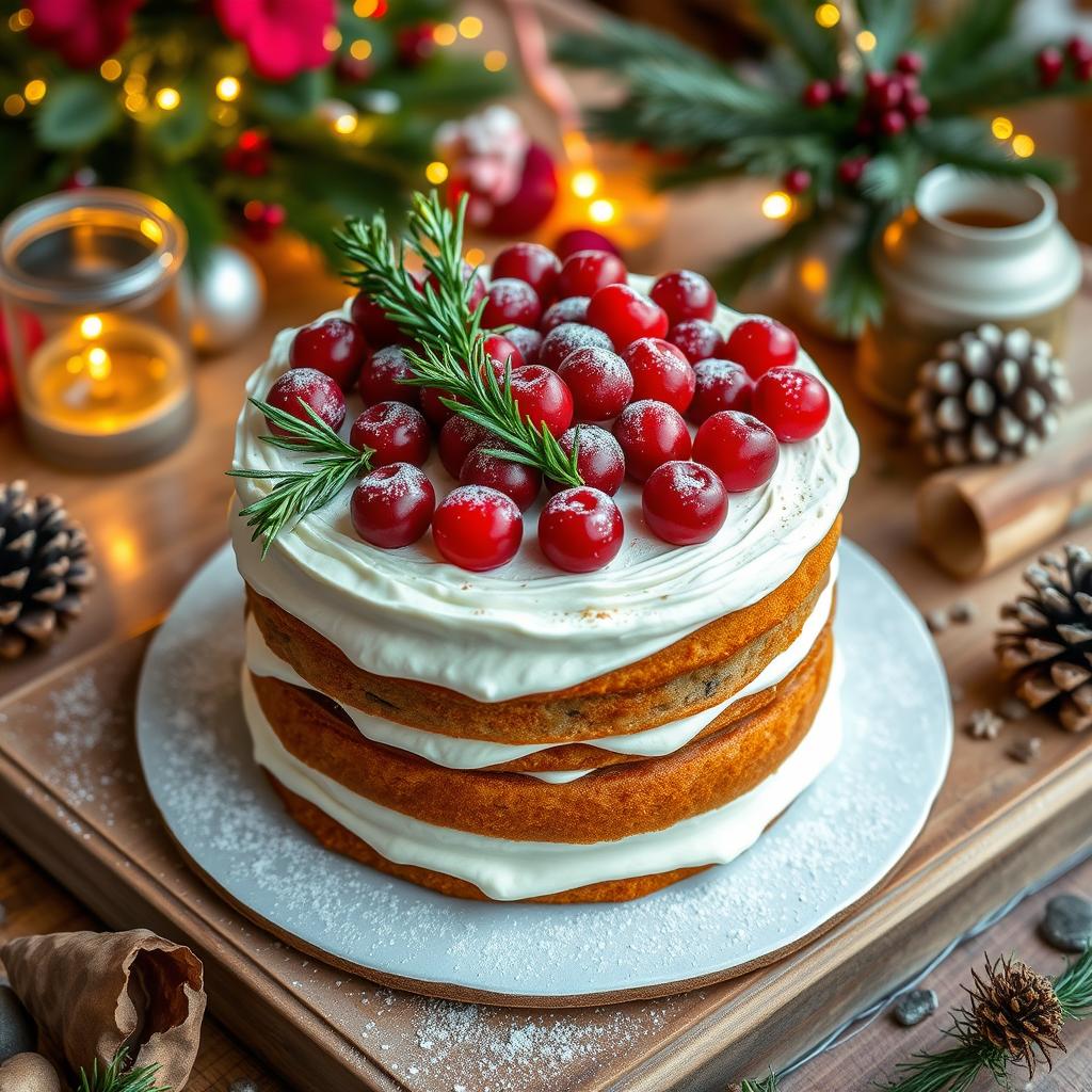 "Delicious Cranberry Christmas Cake Recipe for the Holidays - A festive holiday dessert"