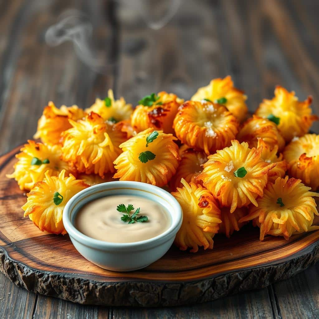 crunchy shredded potato bites