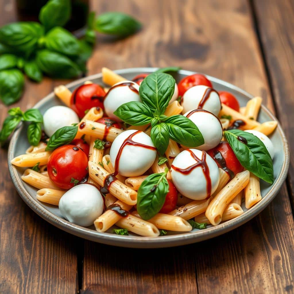 fresh basil pasta salad