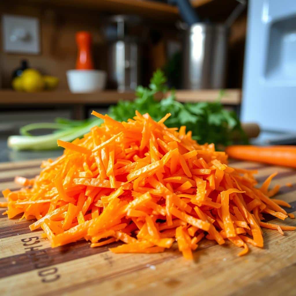 freshly grated carrots