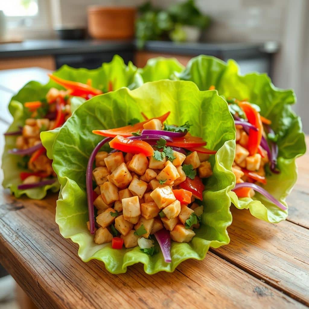 healthy asian lettuce cups