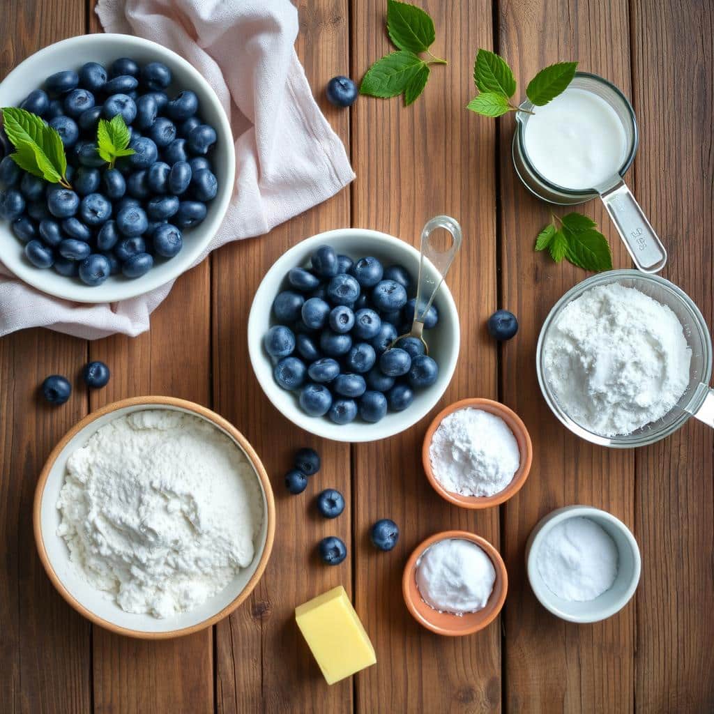 homemade blueberry cobbler ingredients