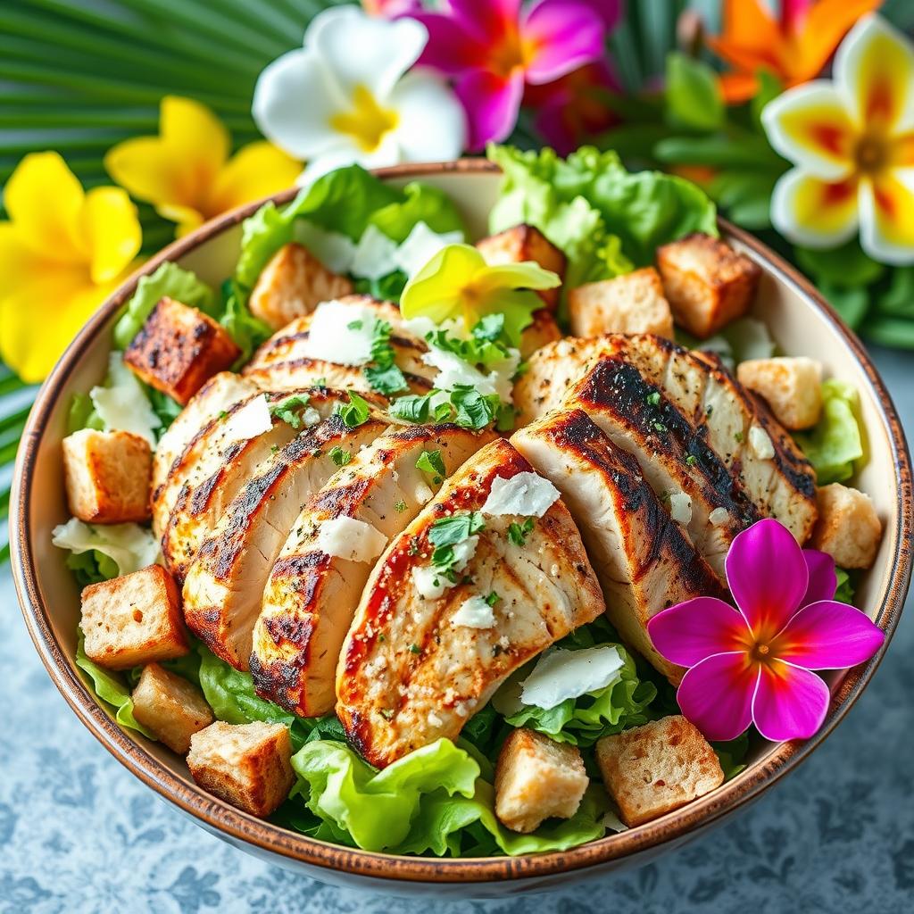 kava caesar chicken salad