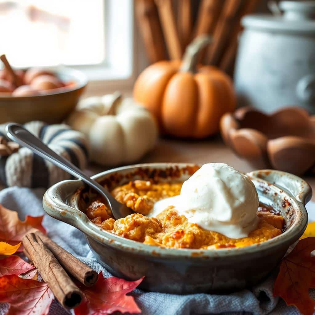 pumpkin cobbler dessert