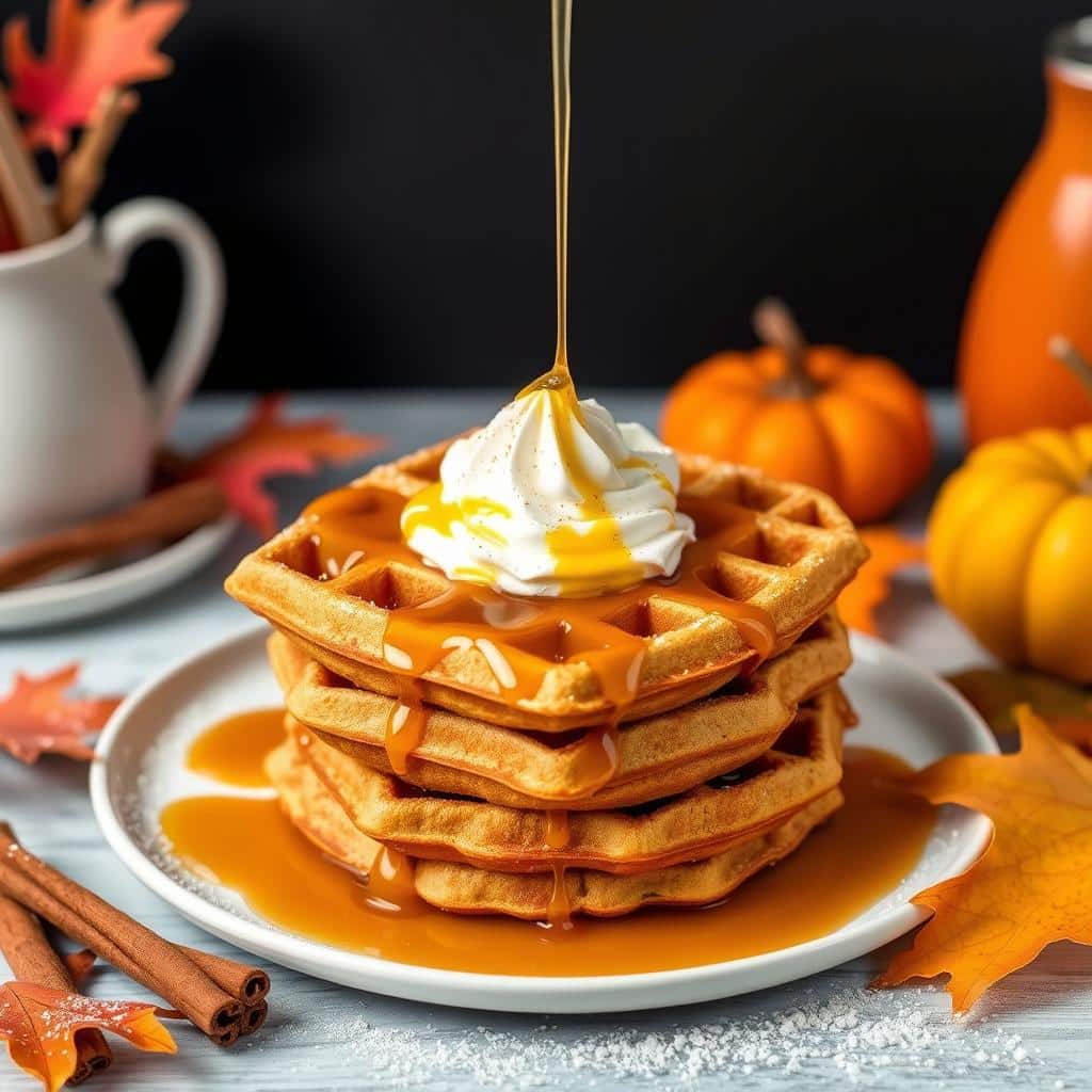 pumpkin spice waffles