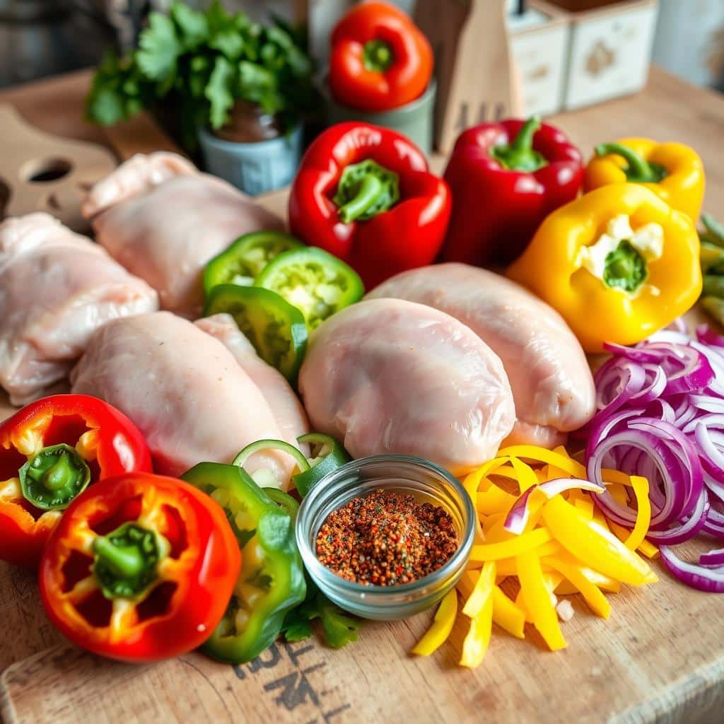 sheet pan chicken fajitas ingredients