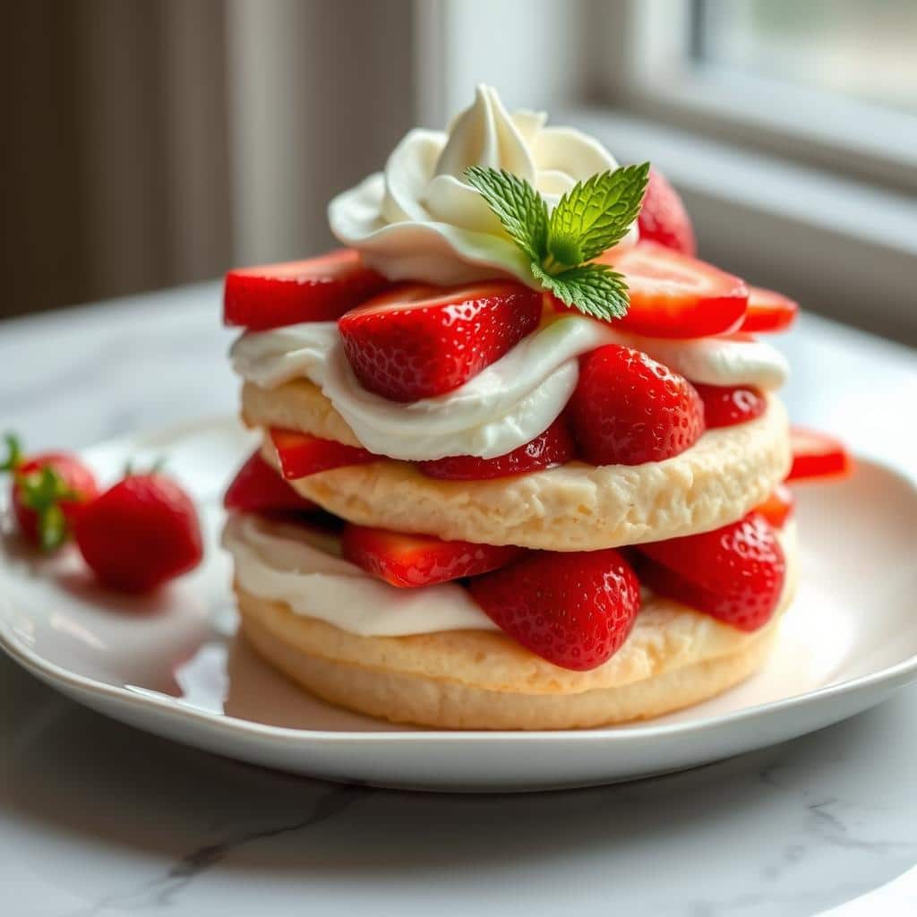 strawberry shortcake with whip cream